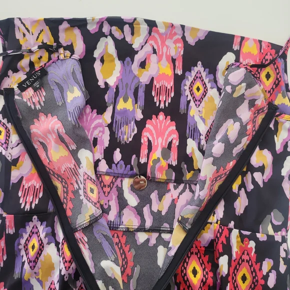 Cowl Neck Slip Dress - Desert Ikat Black Size 10 - Picture 11 of 16